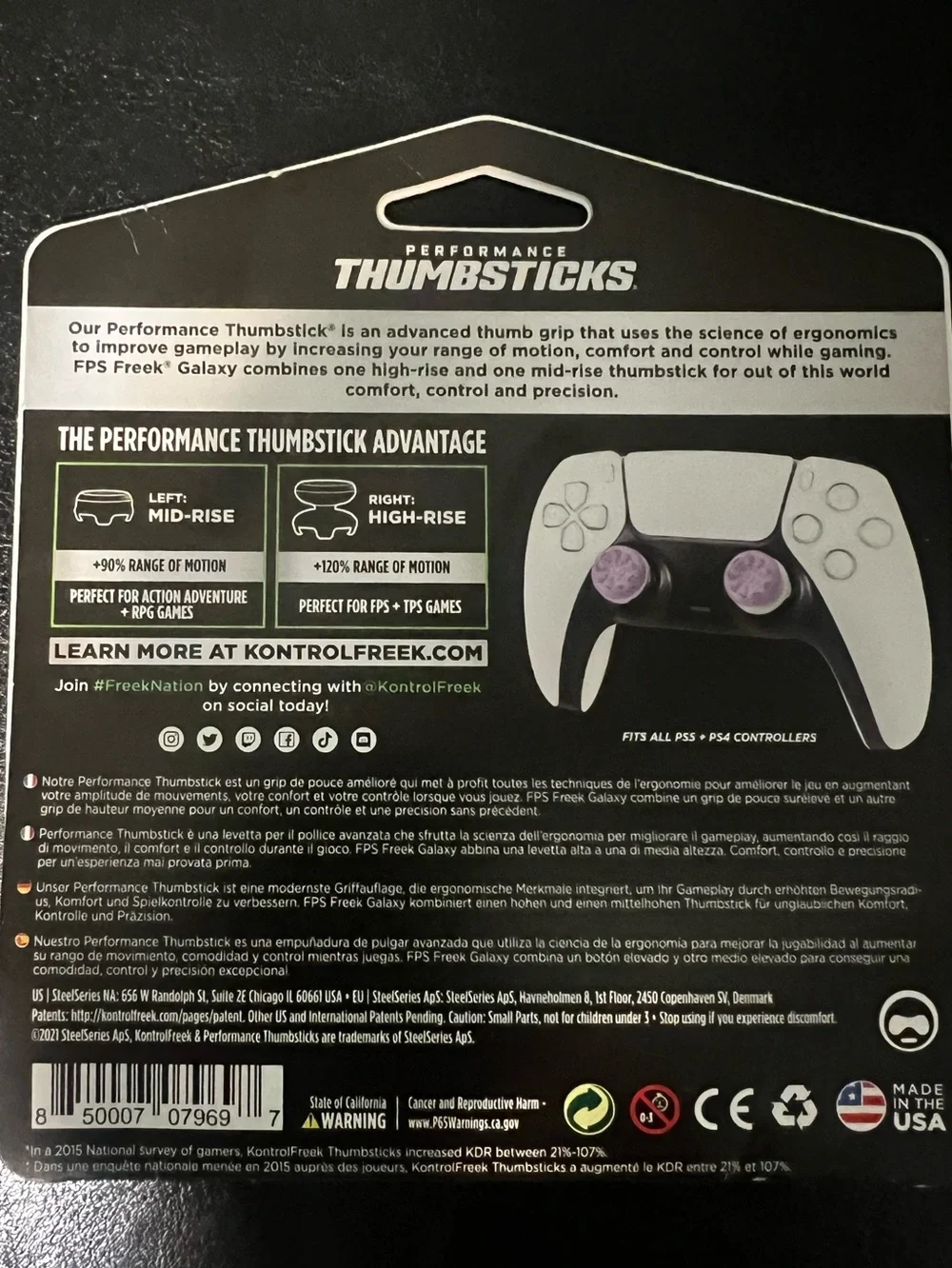 Kontrol Galaxy FPS Freek Performance Thumbsticks - Purple PS5 PS4